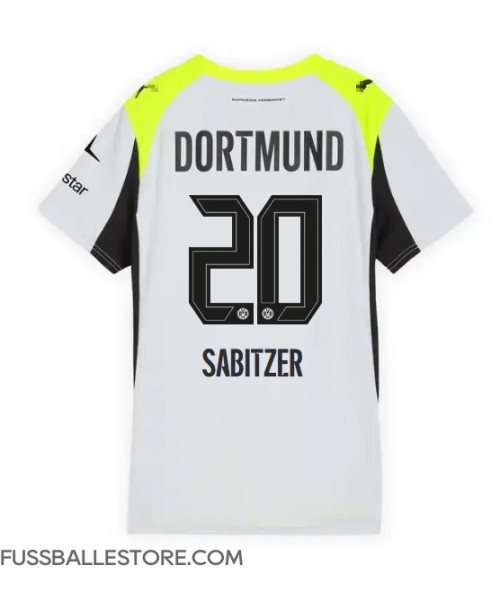 Günstige Borussia Dortmund Marcel Sabitzer #20 Auswärtstrikot Damen 2025-26 Kurzarm Günstige Borussia Dortmund Marcel Sabitzer #20 Auswärtstrikot Damen 2025-26 Kurzarm